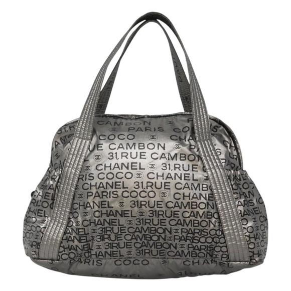 CHANEL Unlimited Tote Bag Nylon Silver CC Auth BA586 - Picture 13 of 16